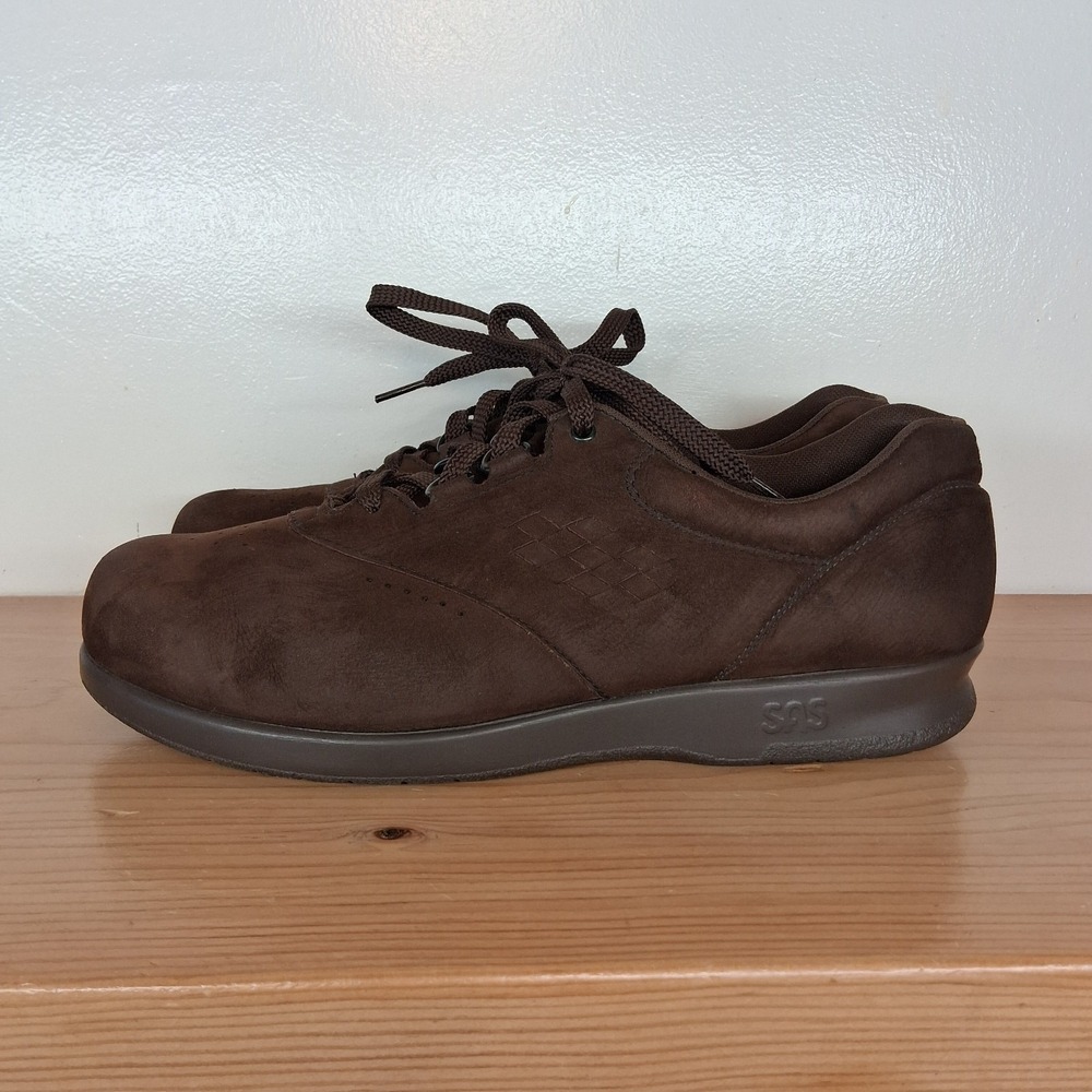 SAS‎ FREE TIME Womens Size 10 M Chocolate Brown Soft Suede Casual Comfort Shoes - Picture 2 of 13